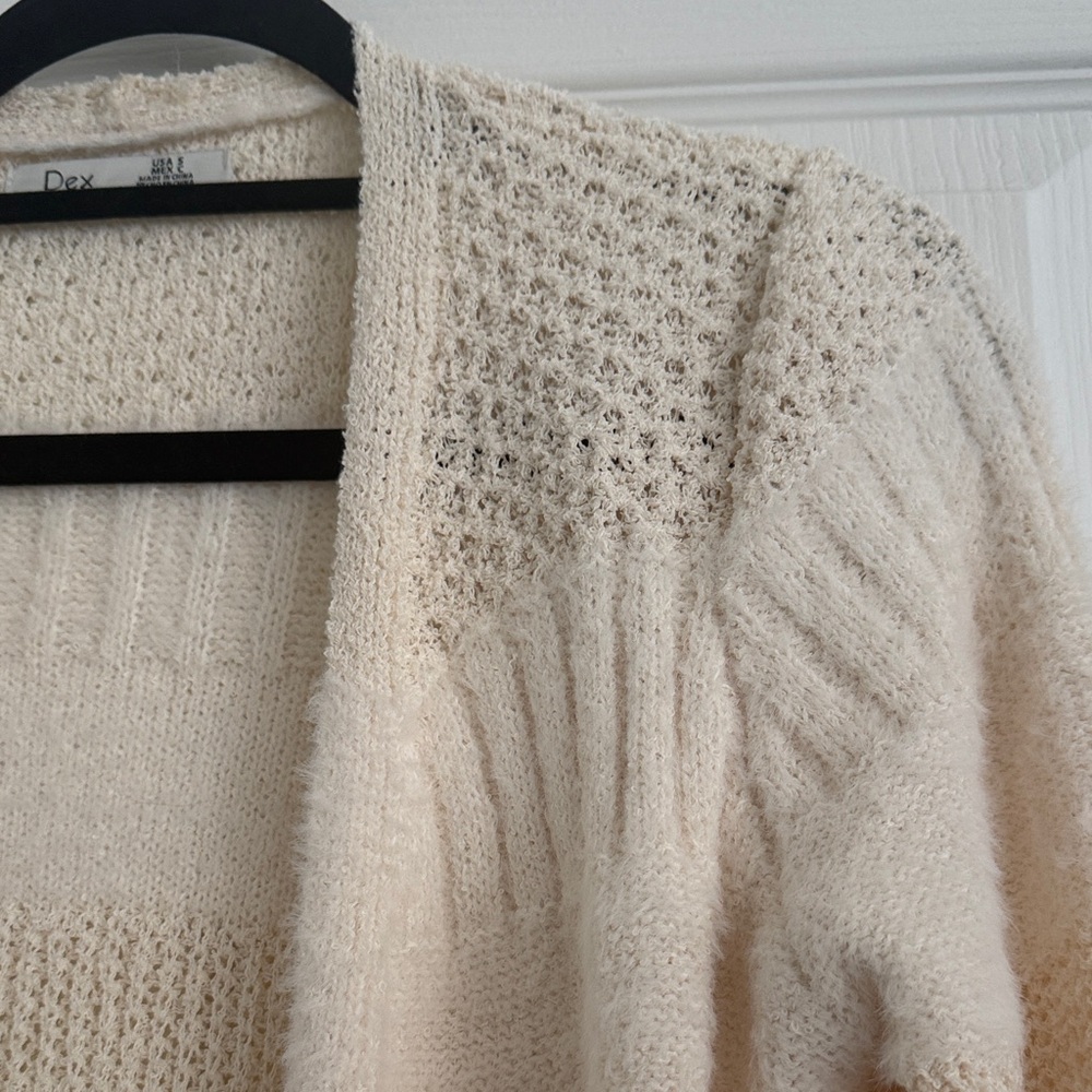 Dex Women's Beige Textured Knit Cardigan - Picture 4 of 8